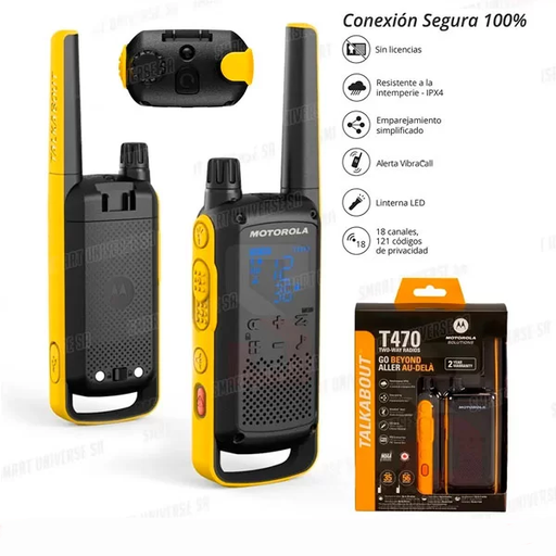 [T470CO] RADIOS MOTOROLA DE DOS VÍAS TALKABOUT SERIE T470 56KM